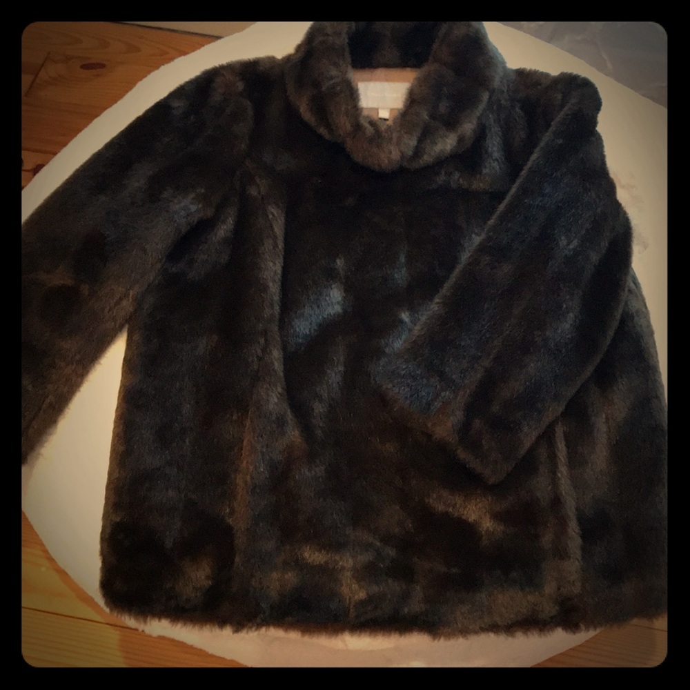 Banana Republic - size L - faux mink jacket